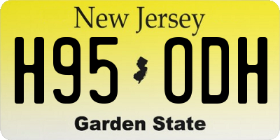 NJ license plate H95ODH