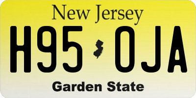 NJ license plate H95OJA