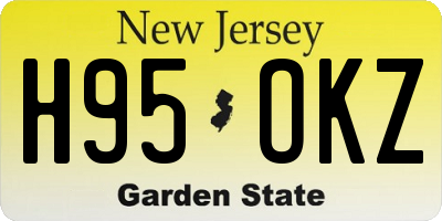 NJ license plate H95OKZ