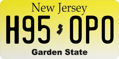 NJ license plate H95OPO