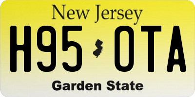 NJ license plate H95OTA