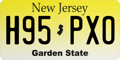NJ license plate H95PXO
