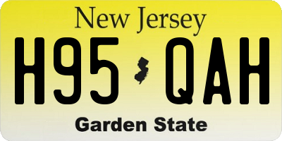 NJ license plate H95QAH