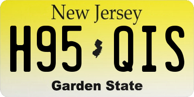 NJ license plate H95QIS