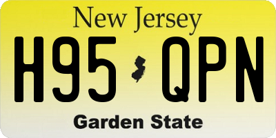 NJ license plate H95QPN