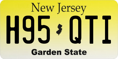 NJ license plate H95QTI