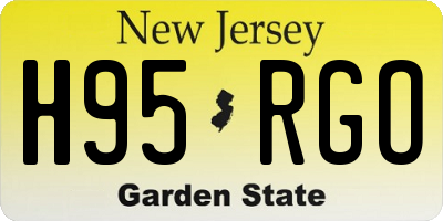 NJ license plate H95RGO