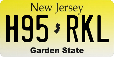 NJ license plate H95RKL