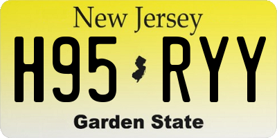 NJ license plate H95RYY