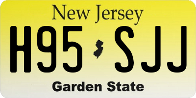 NJ license plate H95SJJ