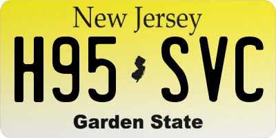 NJ license plate H95SVC
