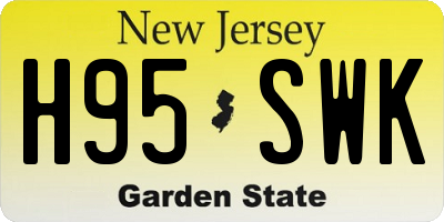 NJ license plate H95SWK
