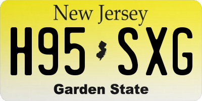 NJ license plate H95SXG