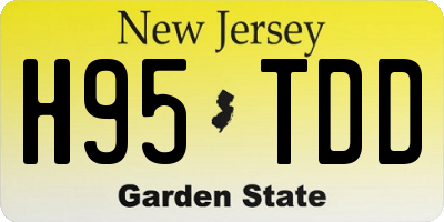 NJ license plate H95TDD