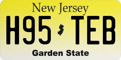 NJ license plate H95TEB