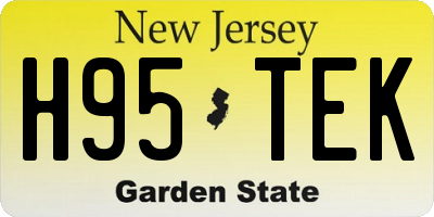 NJ license plate H95TEK