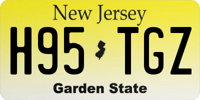 NJ license plate H95TGZ