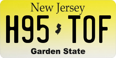 NJ license plate H95TOF