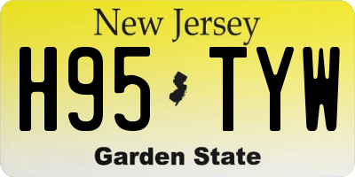 NJ license plate H95TYW