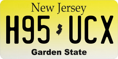 NJ license plate H95UCX