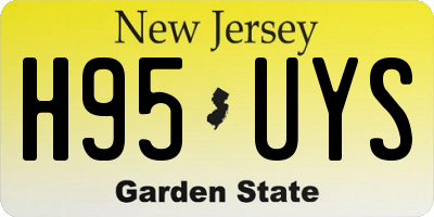NJ license plate H95UYS