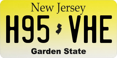 NJ license plate H95VHE