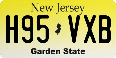 NJ license plate H95VXB