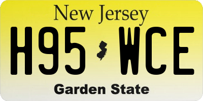 NJ license plate H95WCE