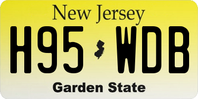 NJ license plate H95WDB