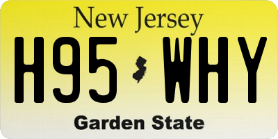 NJ license plate H95WHY