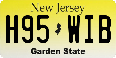 NJ license plate H95WIB