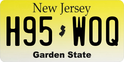 NJ license plate H95WOQ