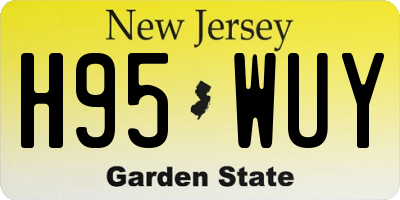 NJ license plate H95WUY