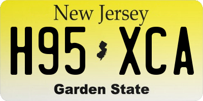NJ license plate H95XCA