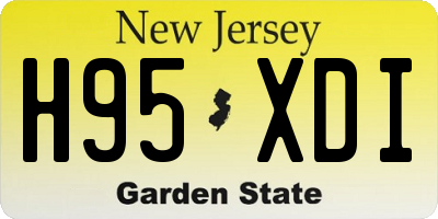 NJ license plate H95XDI