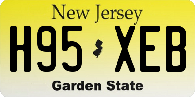 NJ license plate H95XEB