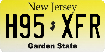 NJ license plate H95XFR