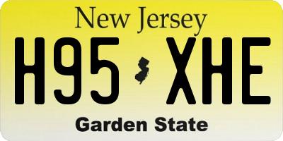 NJ license plate H95XHE