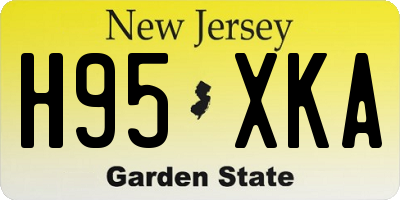 NJ license plate H95XKA