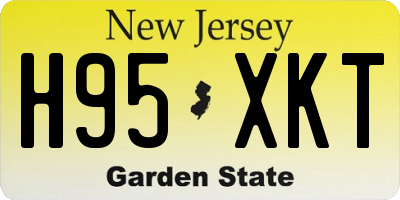 NJ license plate H95XKT