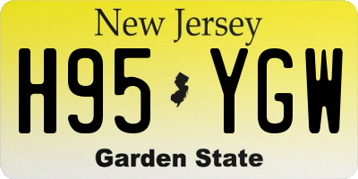 NJ license plate H95YGW