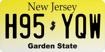 NJ license plate H95YQW