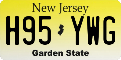 NJ license plate H95YWG