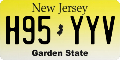 NJ license plate H95YYV