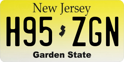 NJ license plate H95ZGN