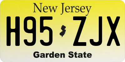 NJ license plate H95ZJX