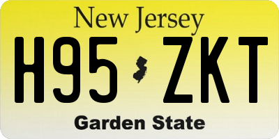NJ license plate H95ZKT