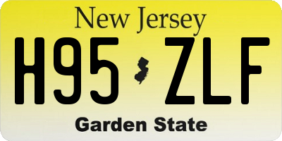 NJ license plate H95ZLF