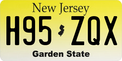 NJ license plate H95ZQX