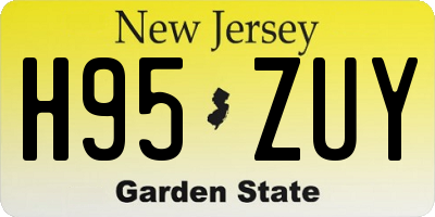 NJ license plate H95ZUY